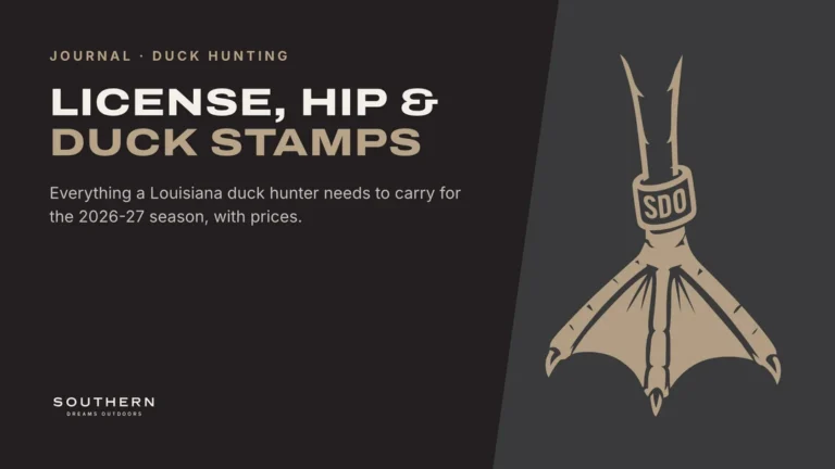 Louisiana Duck Hunting License, HIP and Stamps for 2026-27